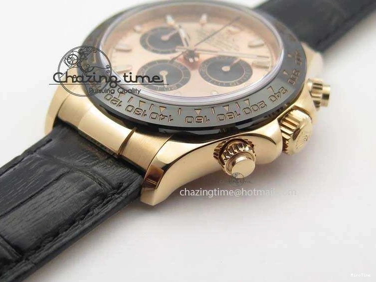 MiroTime 0315 Daytona 116515 Noob 1:1 Best Edition RG Black Dial On Black Leather Strap A NewStyle 3789